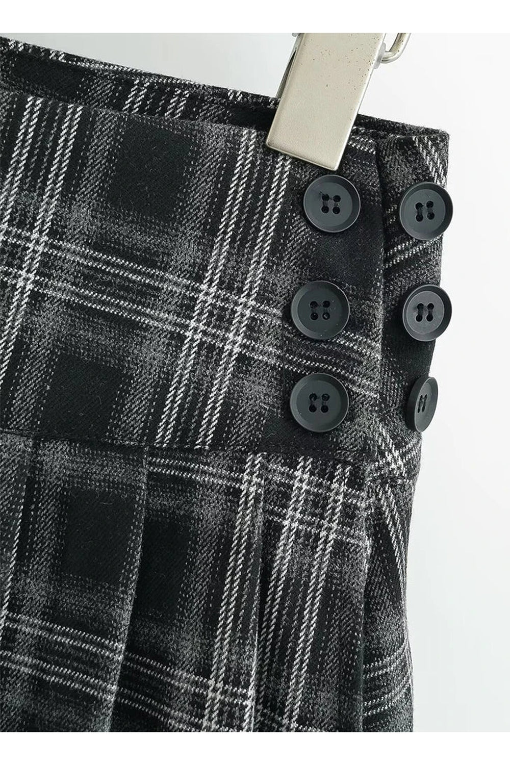 Y2k Preppy Style Plaid Pleated Mini Skirt