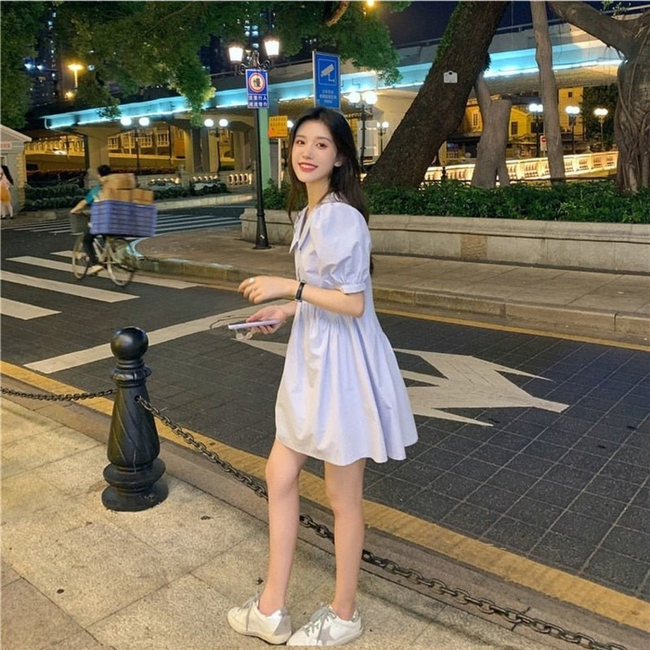 Y2k Preppy Sweet Mini Summer Dress