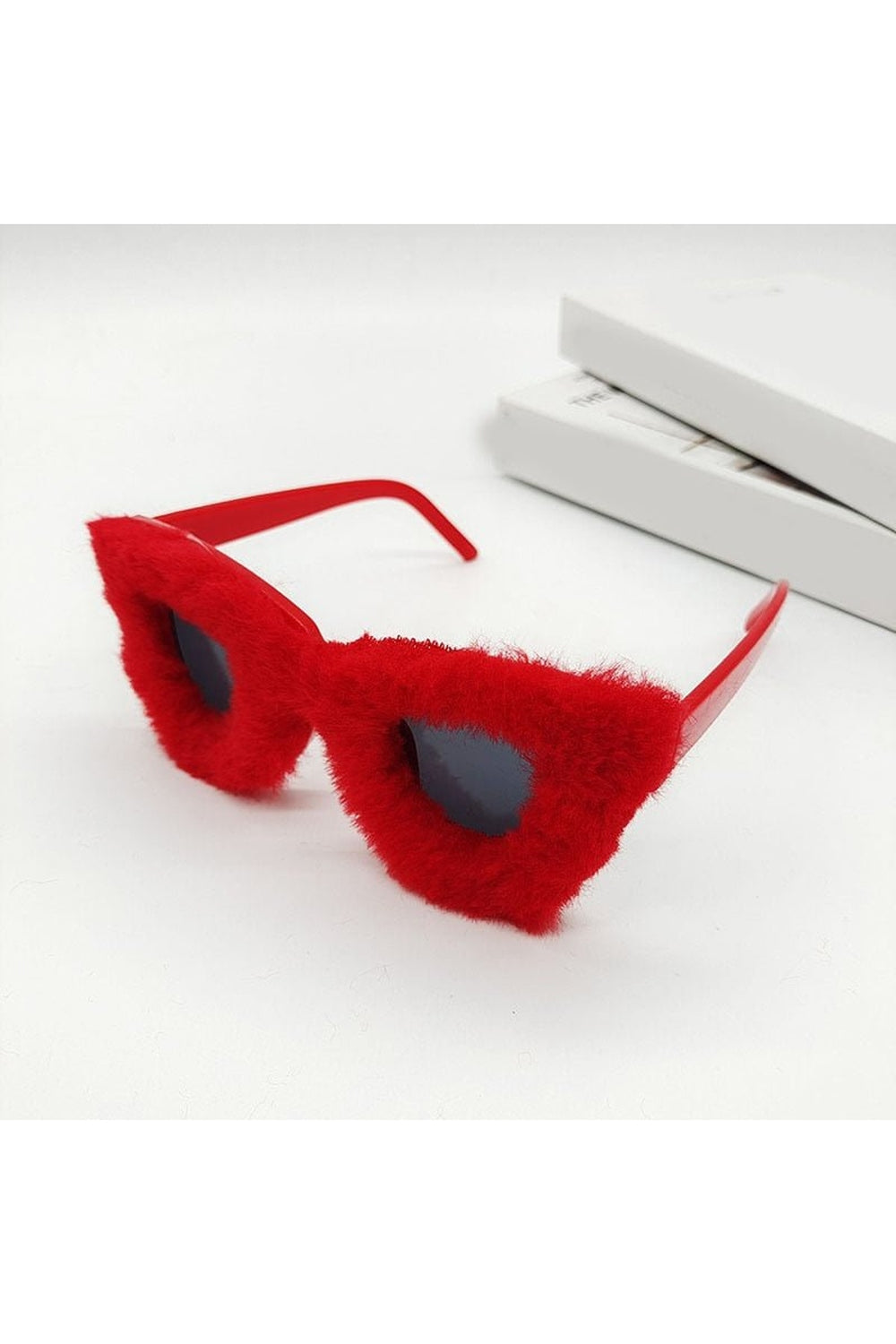 Y2k Preppy Velvet Cat Eye Sunglasses