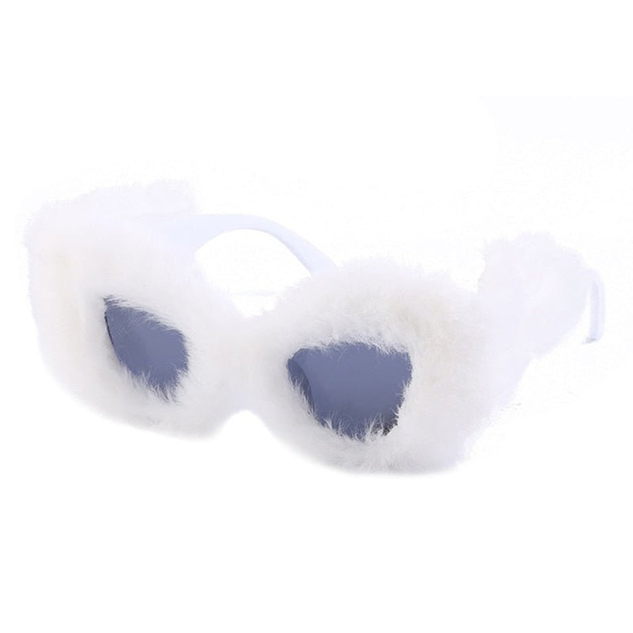 Y2k Preppy Velvet Cat Eye Sunglasses