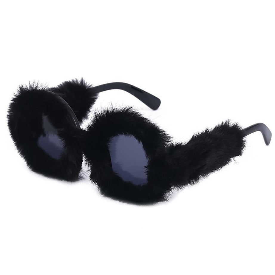 Y2k Preppy Velvet Cat Eye Sunglasses