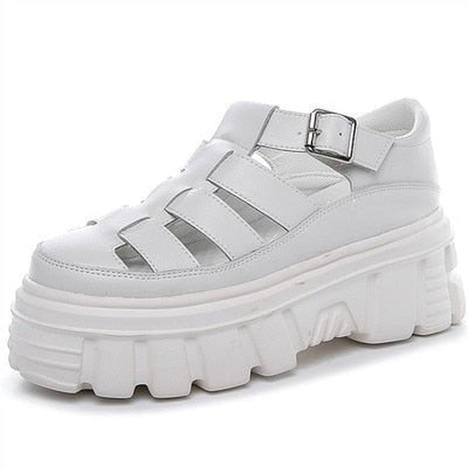 Y2k Preppy White Sandals