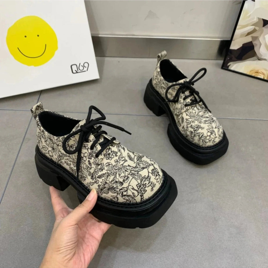 Y2k Printed Muffin Shoes