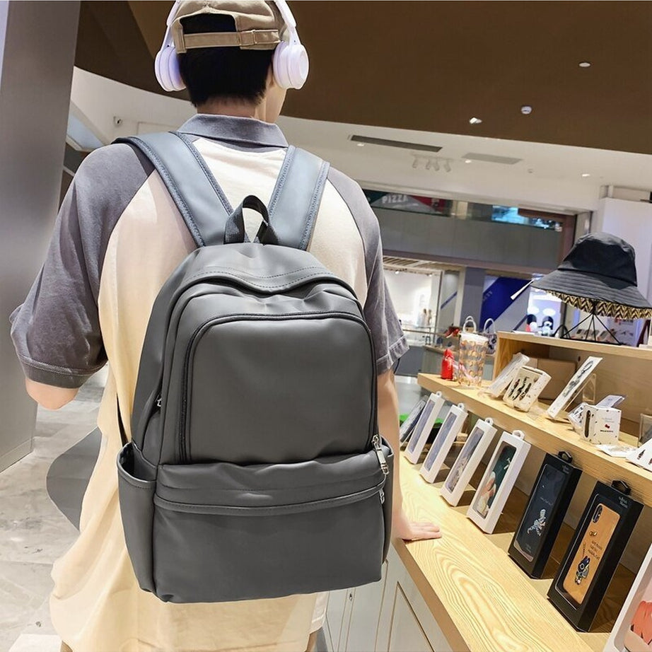 Y2k PU Leather Couple Backpack