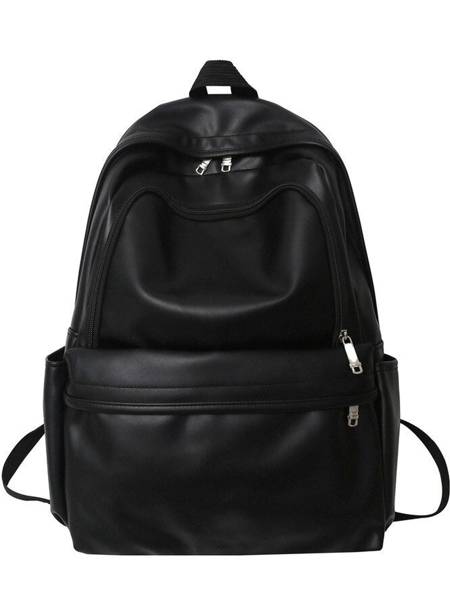 Y2k PU Leather Couple Backpack