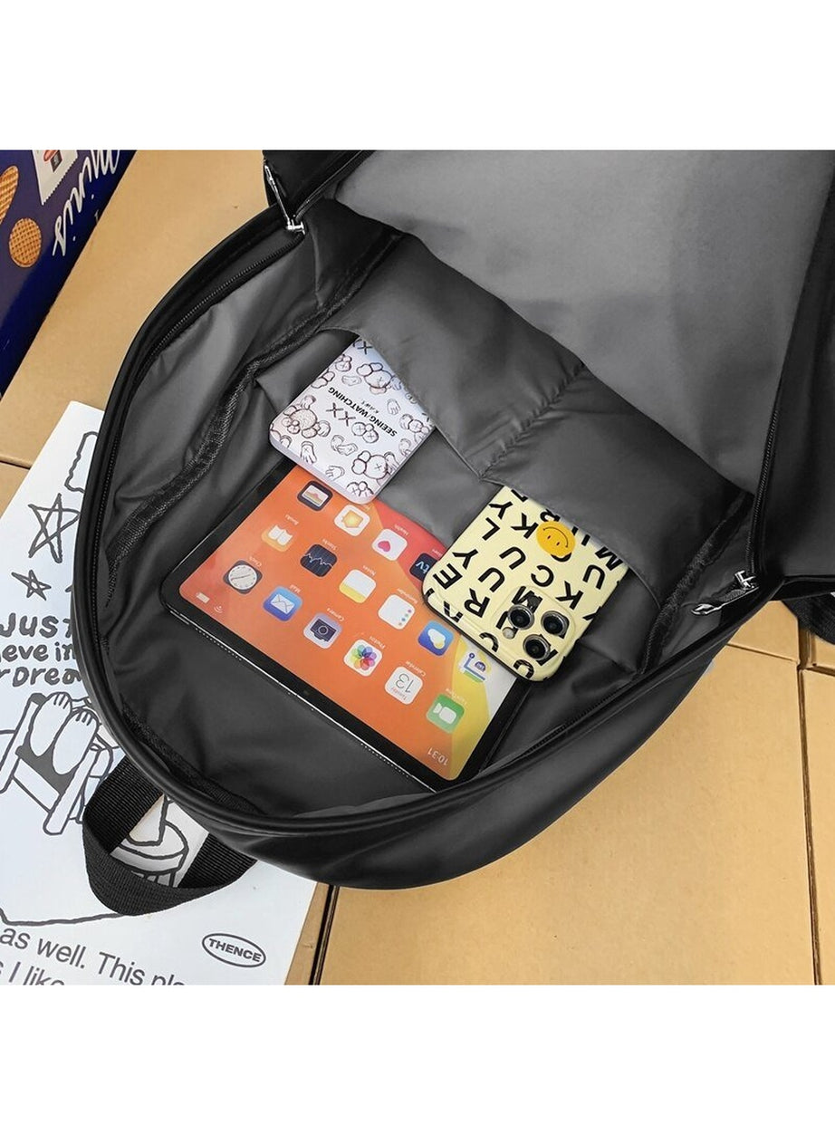 Y2k PU Leather Couple Backpack