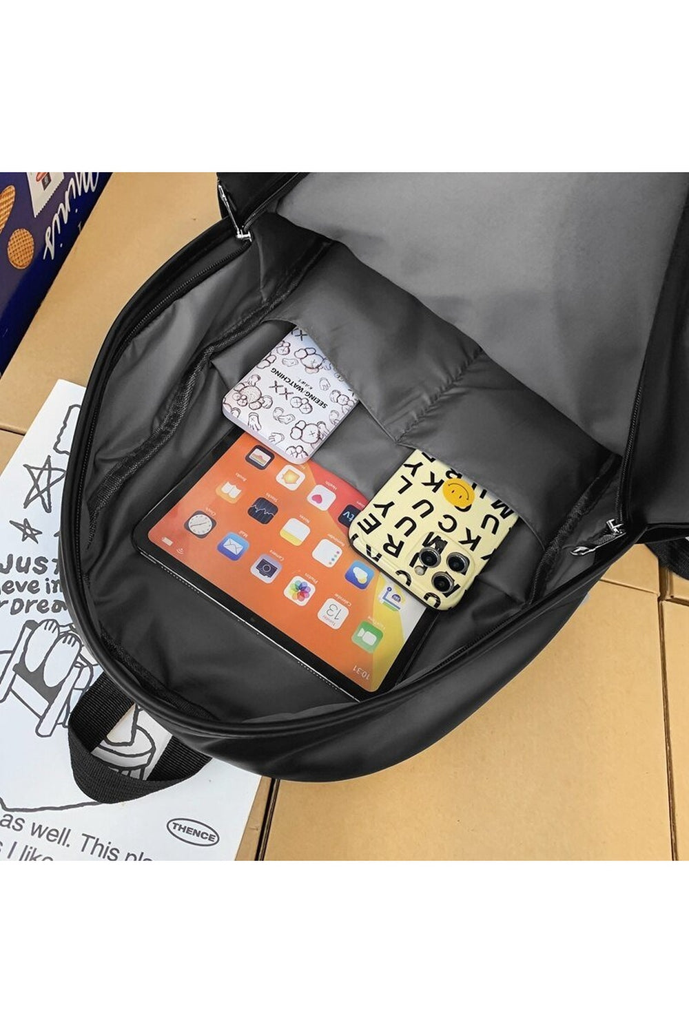 Y2k PU Leather Couple Backpack