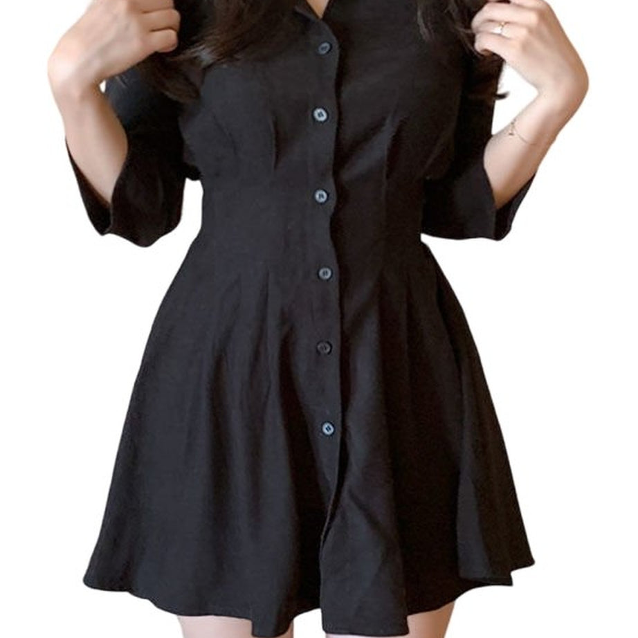 Y2k Puff Sleeve A-Line Dress