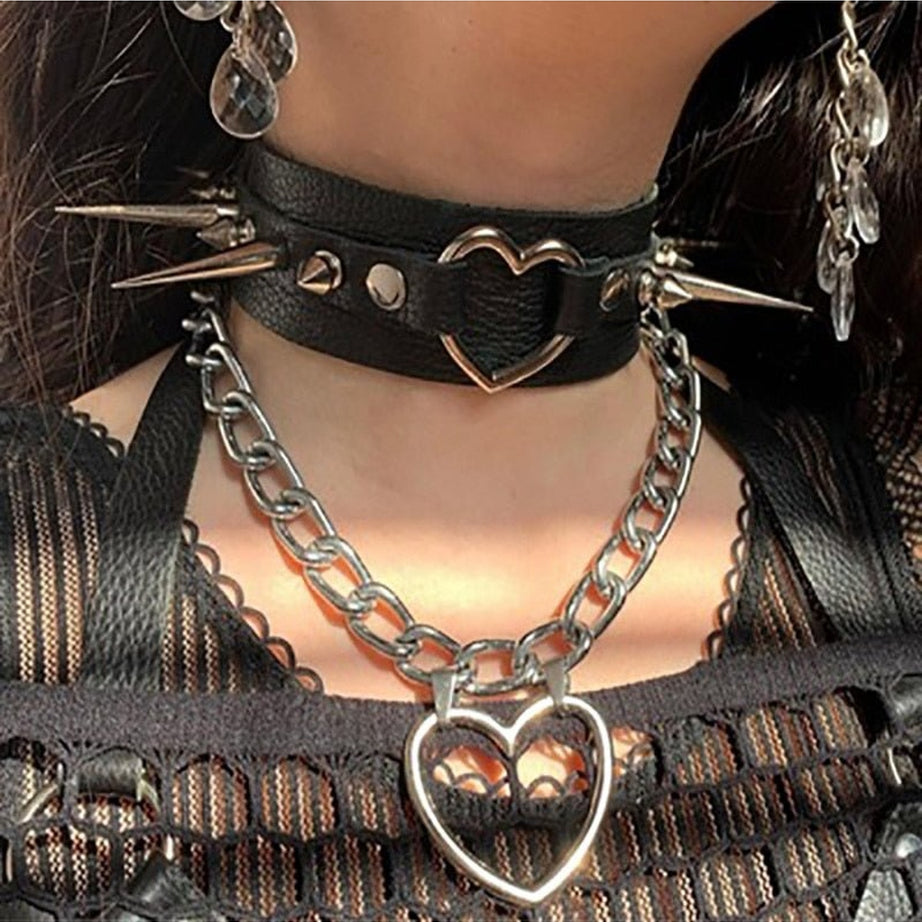 Y2k Punk Chain Choker
