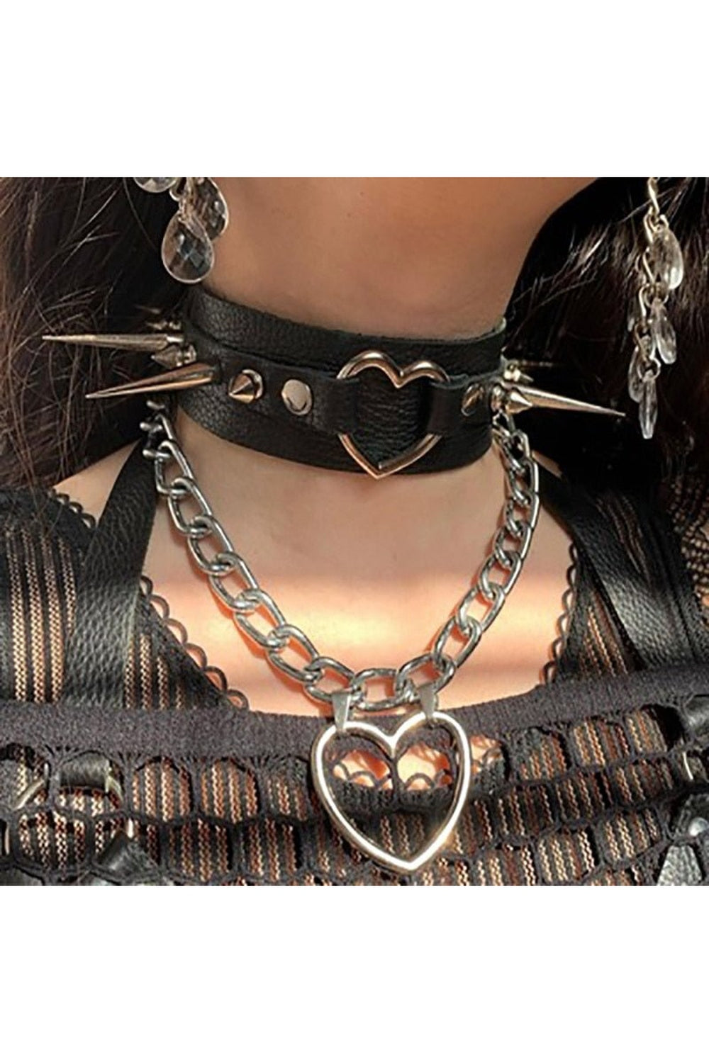Y2k Punk Chain Choker