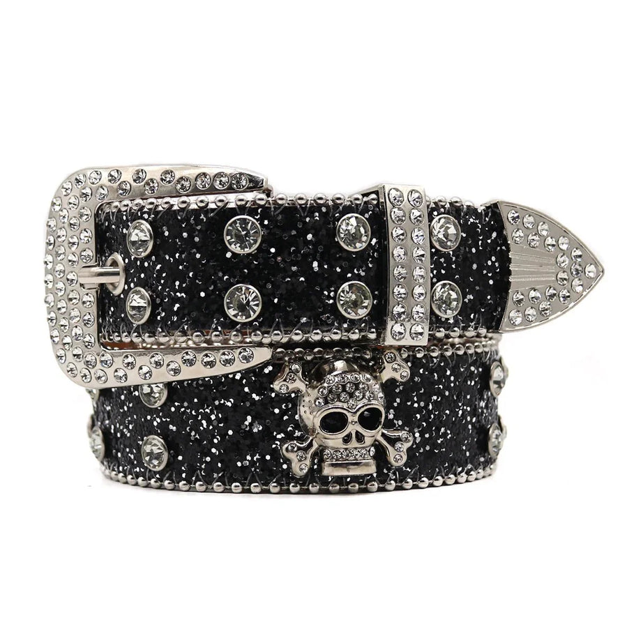 Y2k Punk Crystal Studded Western Cowboy Belt