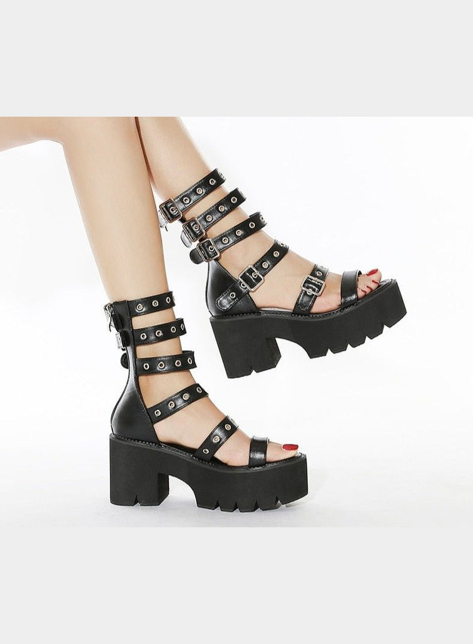Y2k Punk Gladiator Sandals