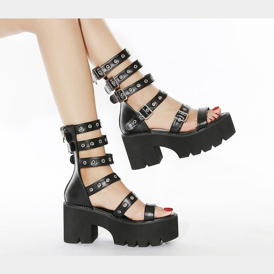 Y2k Punk Gladiator Sandals