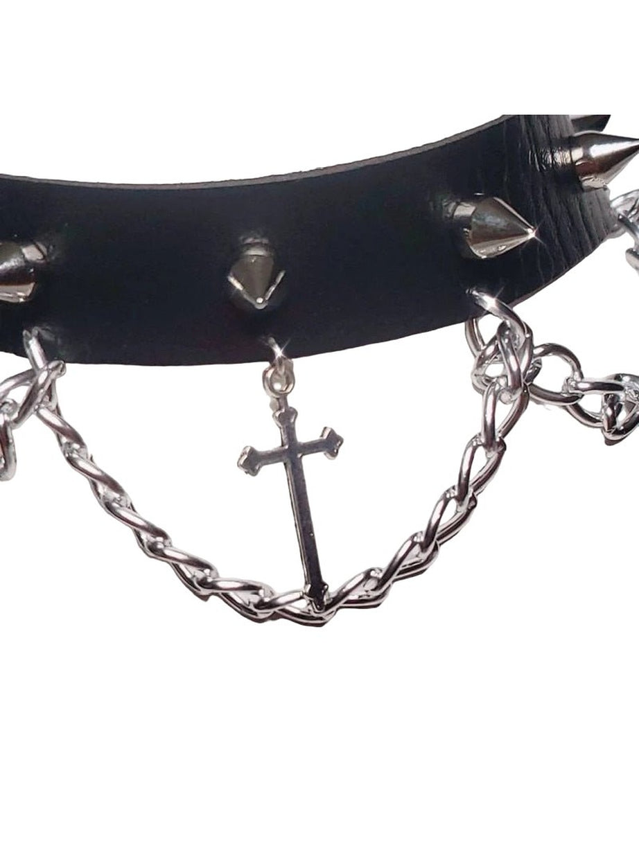 Y2k Punk Goth Cross Choker
