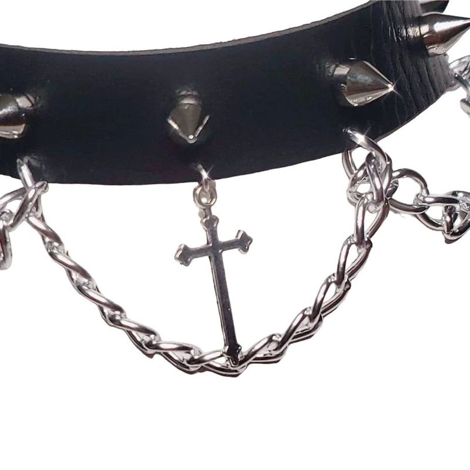 Y2k Punk Goth Cross Choker