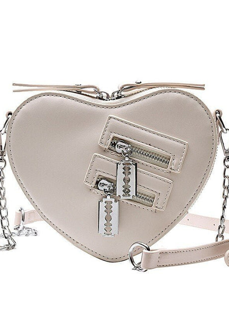 Punk Heart Blade Zipper Chain Bag - Bags