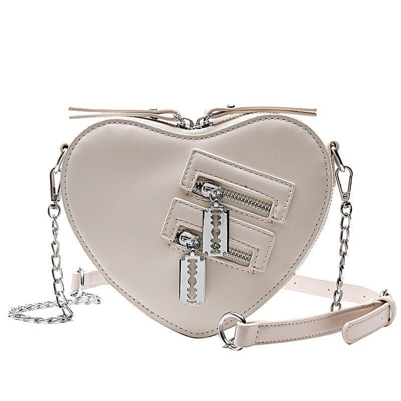Punk Heart Blade Zipper Chain Bag - Bags