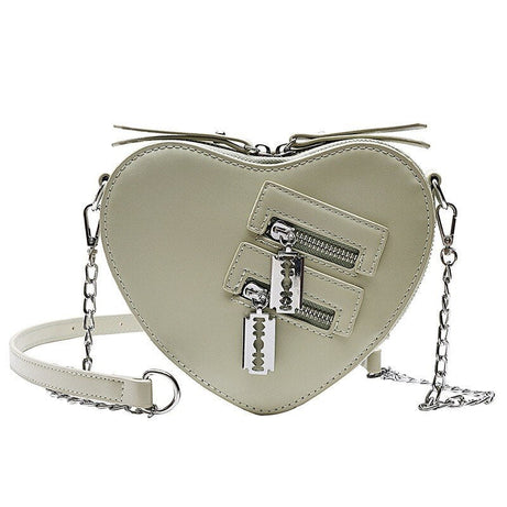 Punk Heart Blade Zipper Chain Bag - Bags