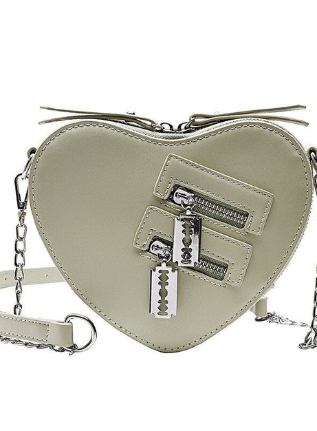 Punk Heart Blade Zipper Chain Bag - Bags