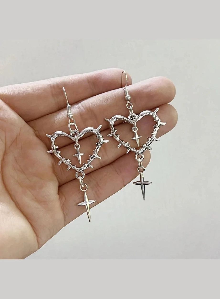 Y2k Punk Heart Earrings Women Fashion