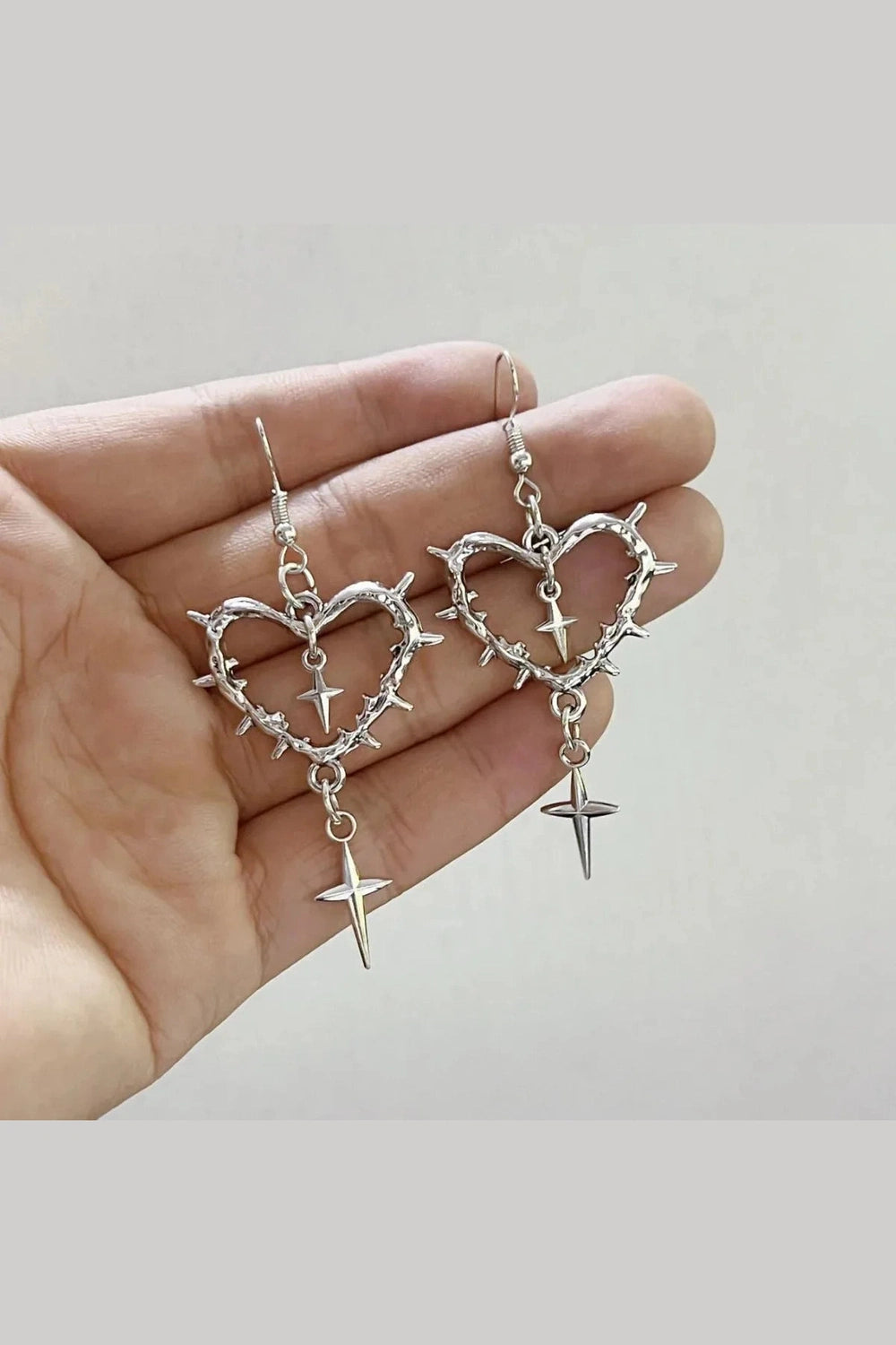 Y2k Punk Heart Earrings Women Fashion