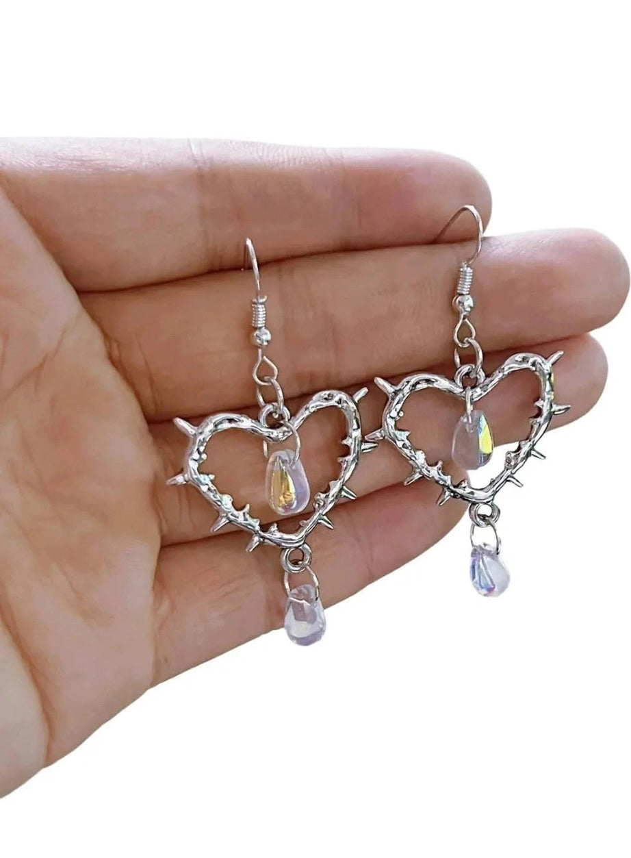 Y2k Punk Heart Earrings Women Fashion
