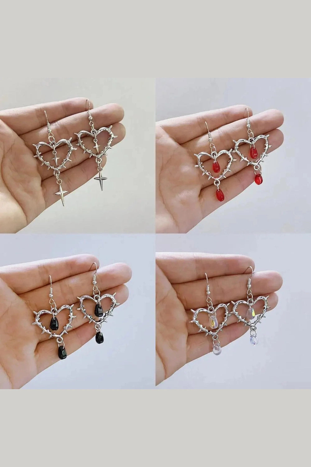 Y2k Punk Heart Earrings Women Fashion