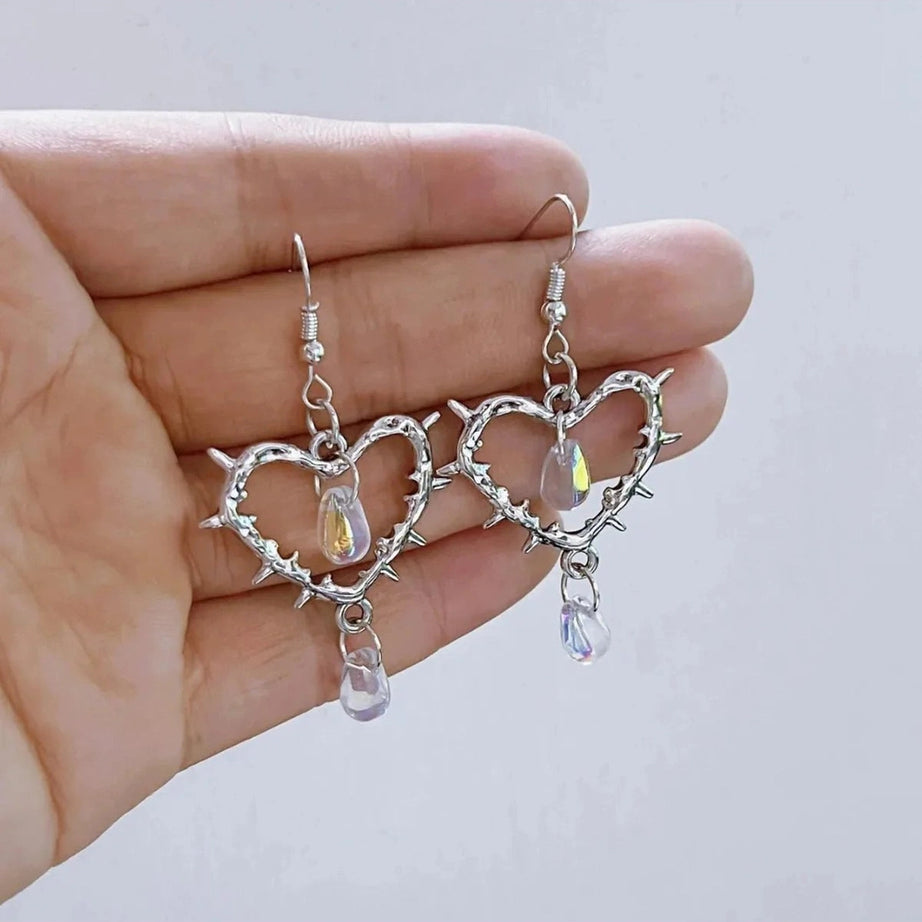 Y2k Punk Heart Earrings Women Fashion