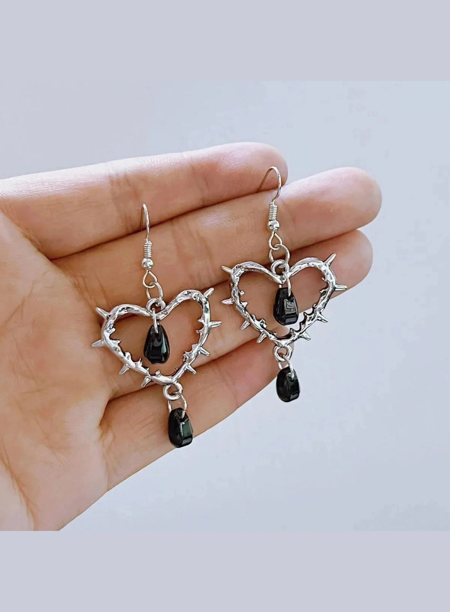 Y2k Punk Heart Earrings Women Fashion