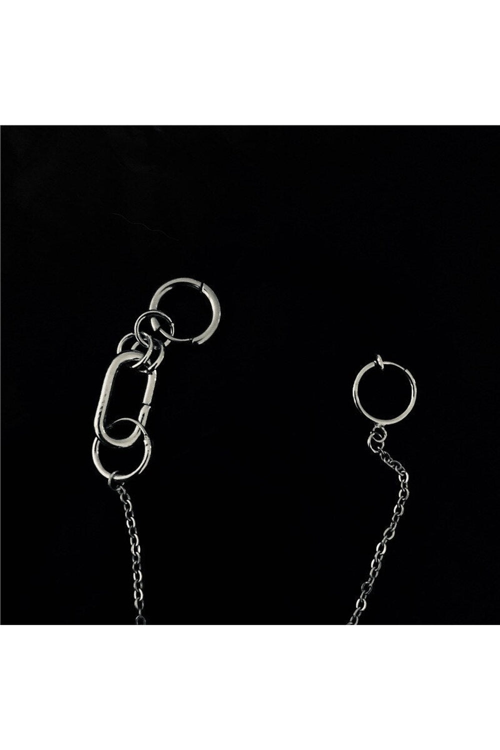 Y2k Punk Long Tassel Hoop Earrings