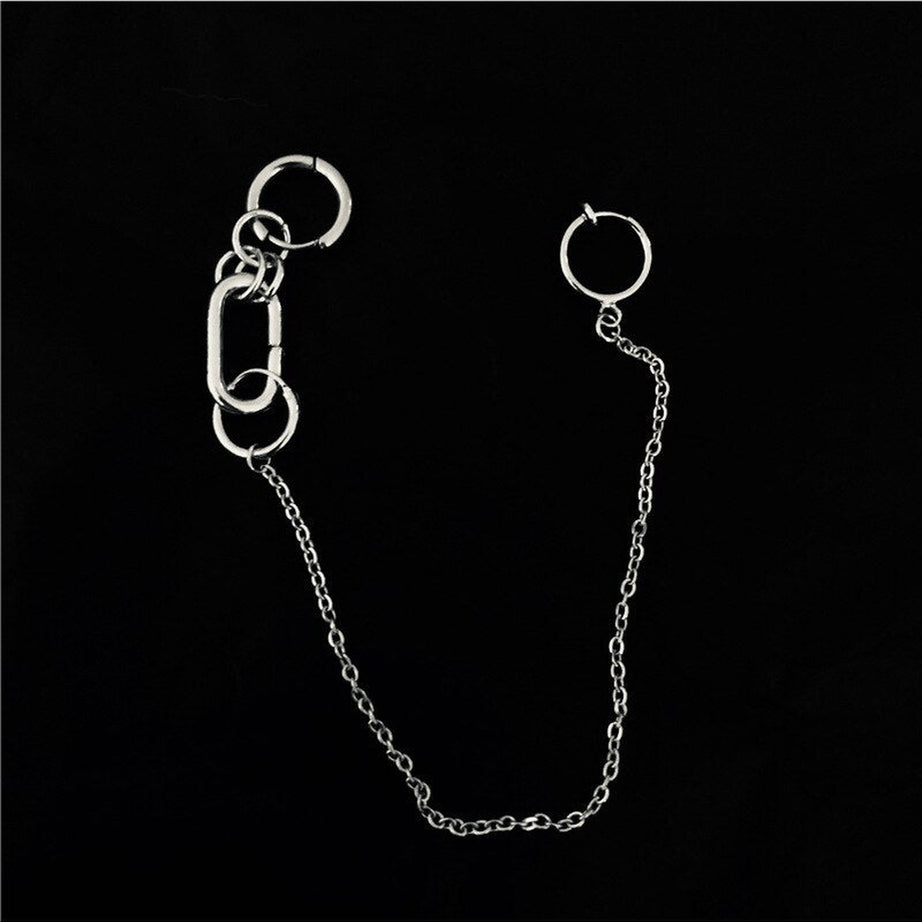 Y2k Punk Long Tassel Hoop Earrings