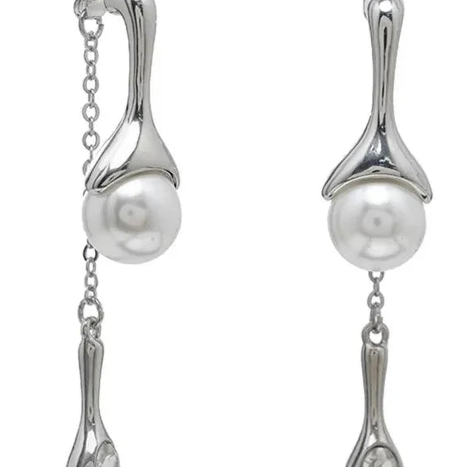 Y2k Punk Pearl Tassel Drop Earrings