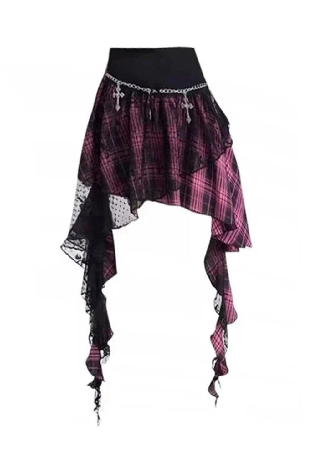 Y2k Punk Princess Asymmetrical Skirt