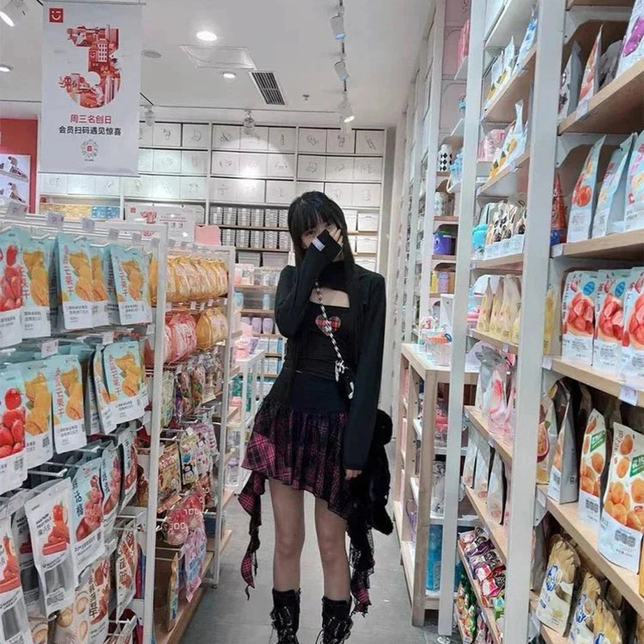 Y2k Punk Princess Asymmetrical Skirt