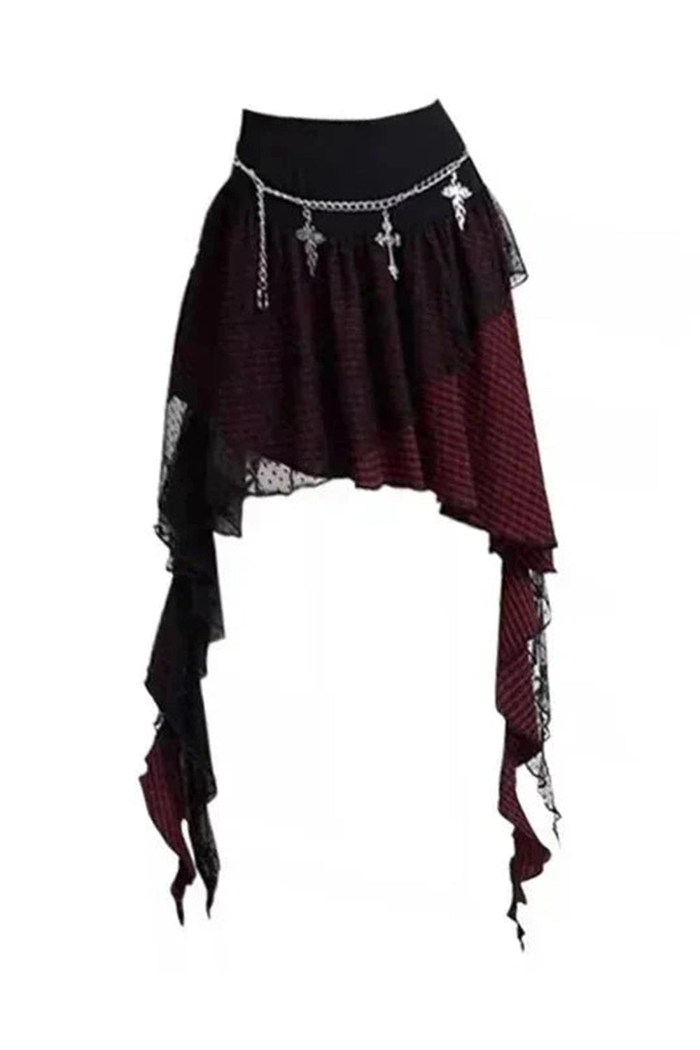 Y2k Punk Princess Asymmetrical Skirt