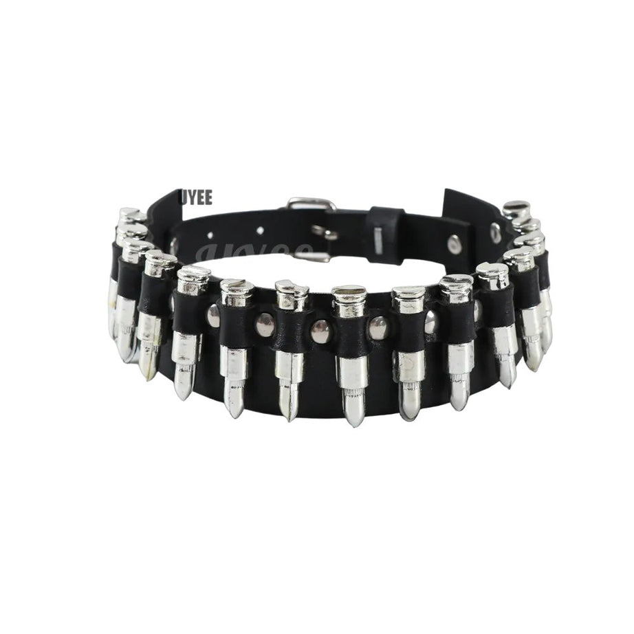 Y2k Punk Rivet Leather Choker