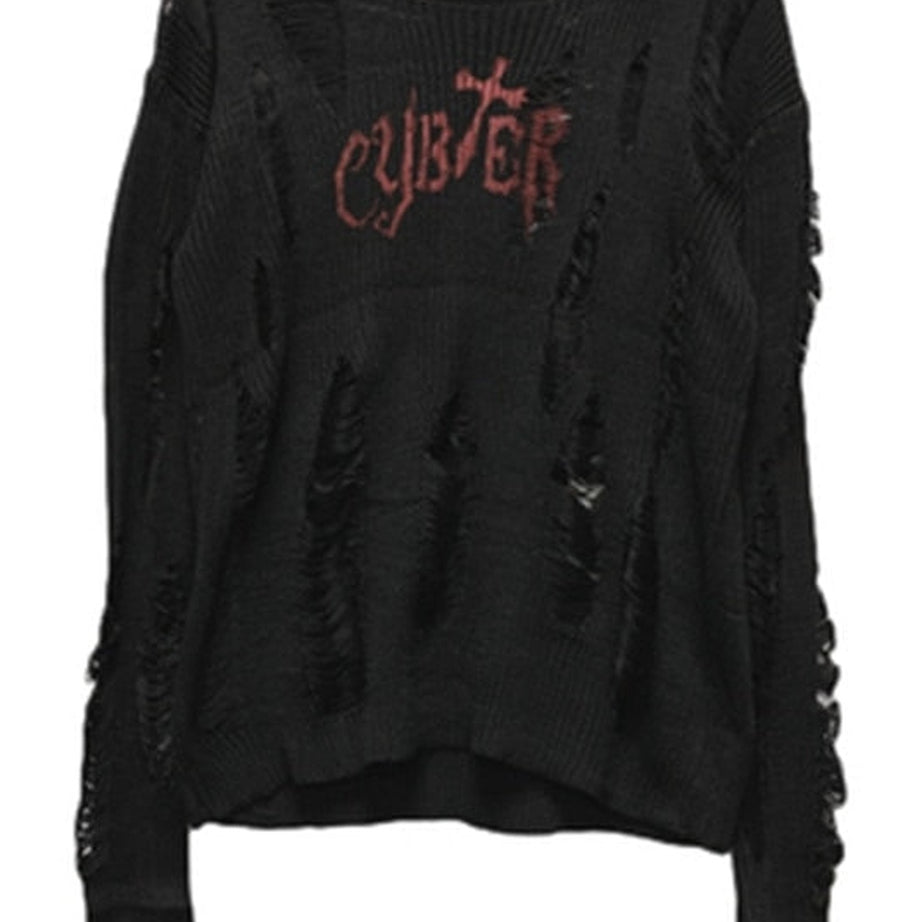 Y2k Punk Rock Hollow Sweater