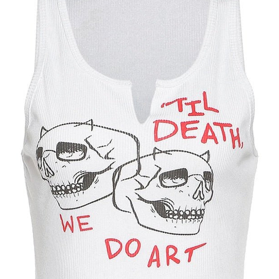 Y2k Punk Skull Crop Top