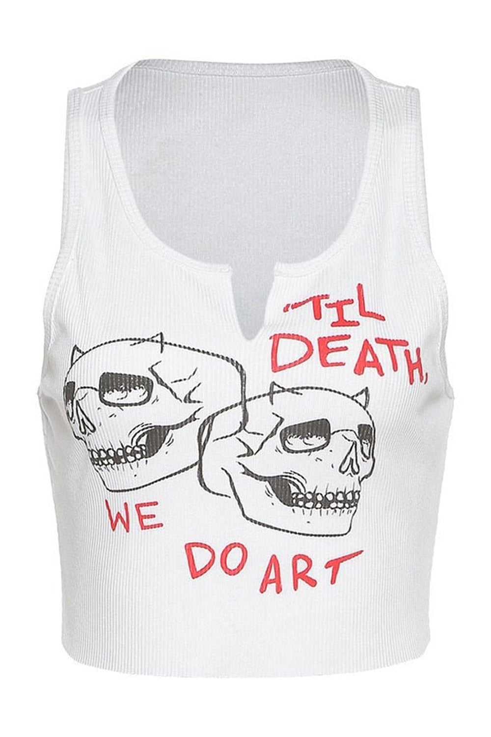 Y2k Punk Skull Crop Top