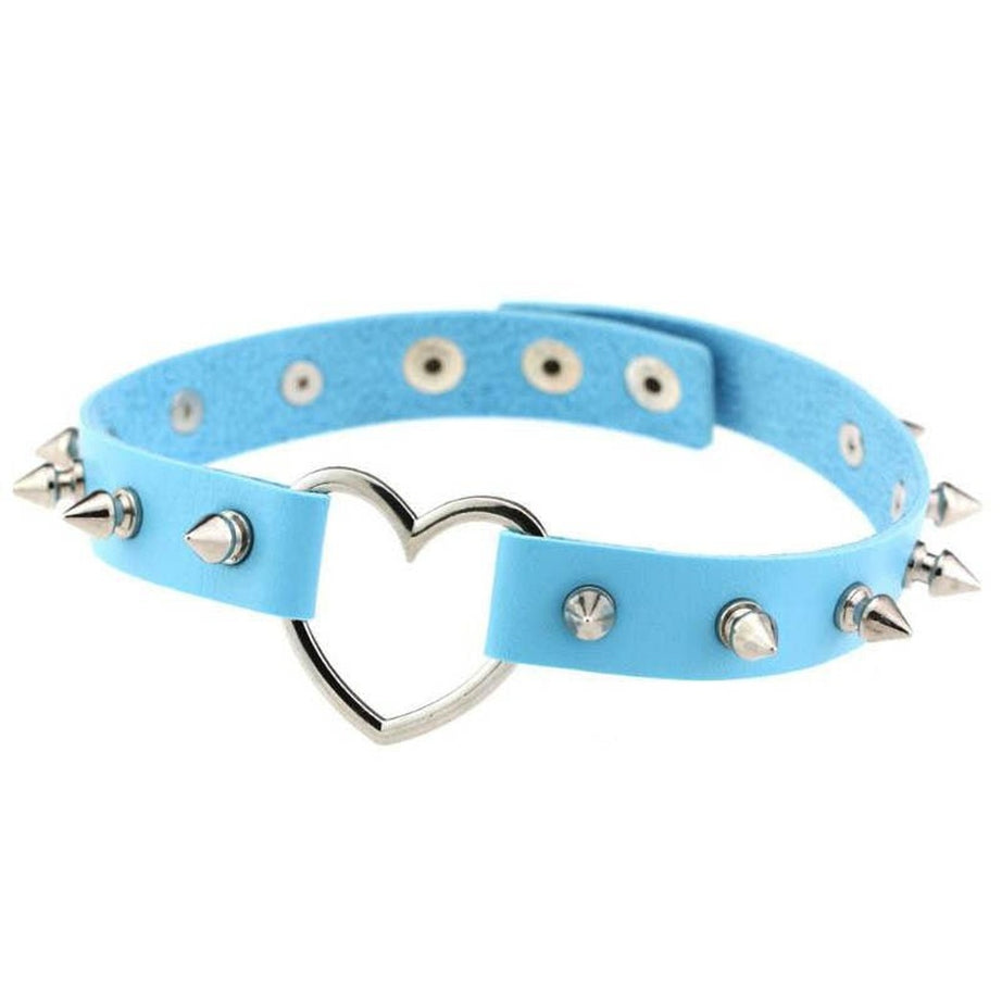 Y2k Punk Spiked Heart Choker