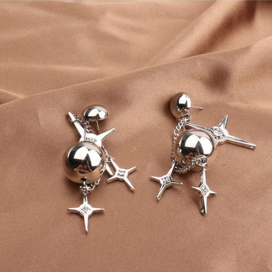 Y2k Punk Star Crystal Earrings