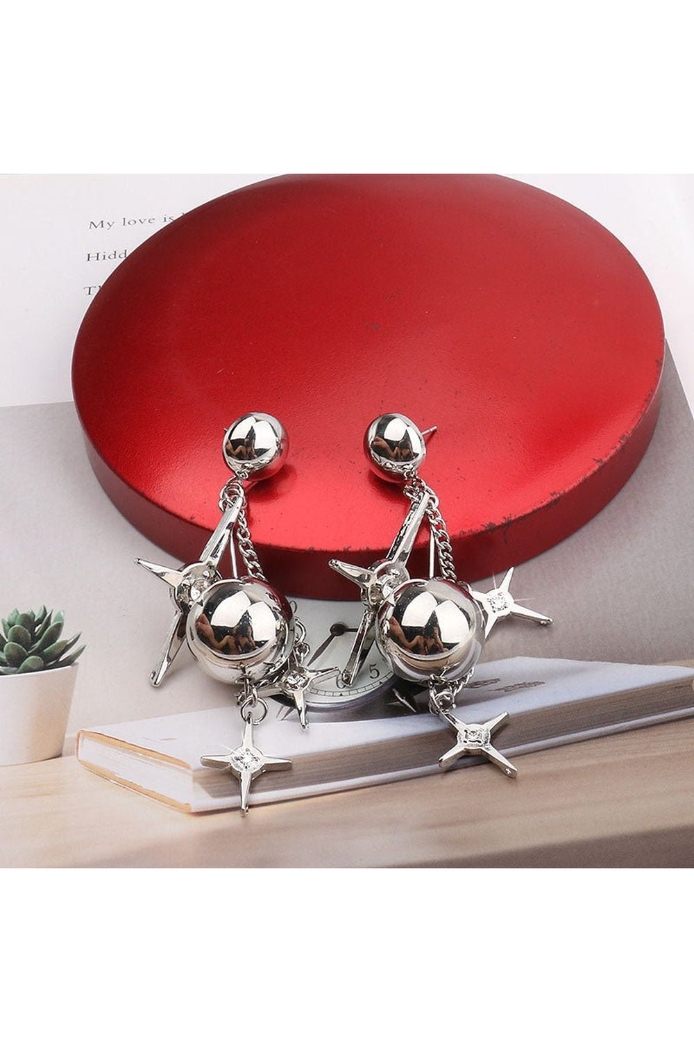 Y2k Punk Star Crystal Earrings