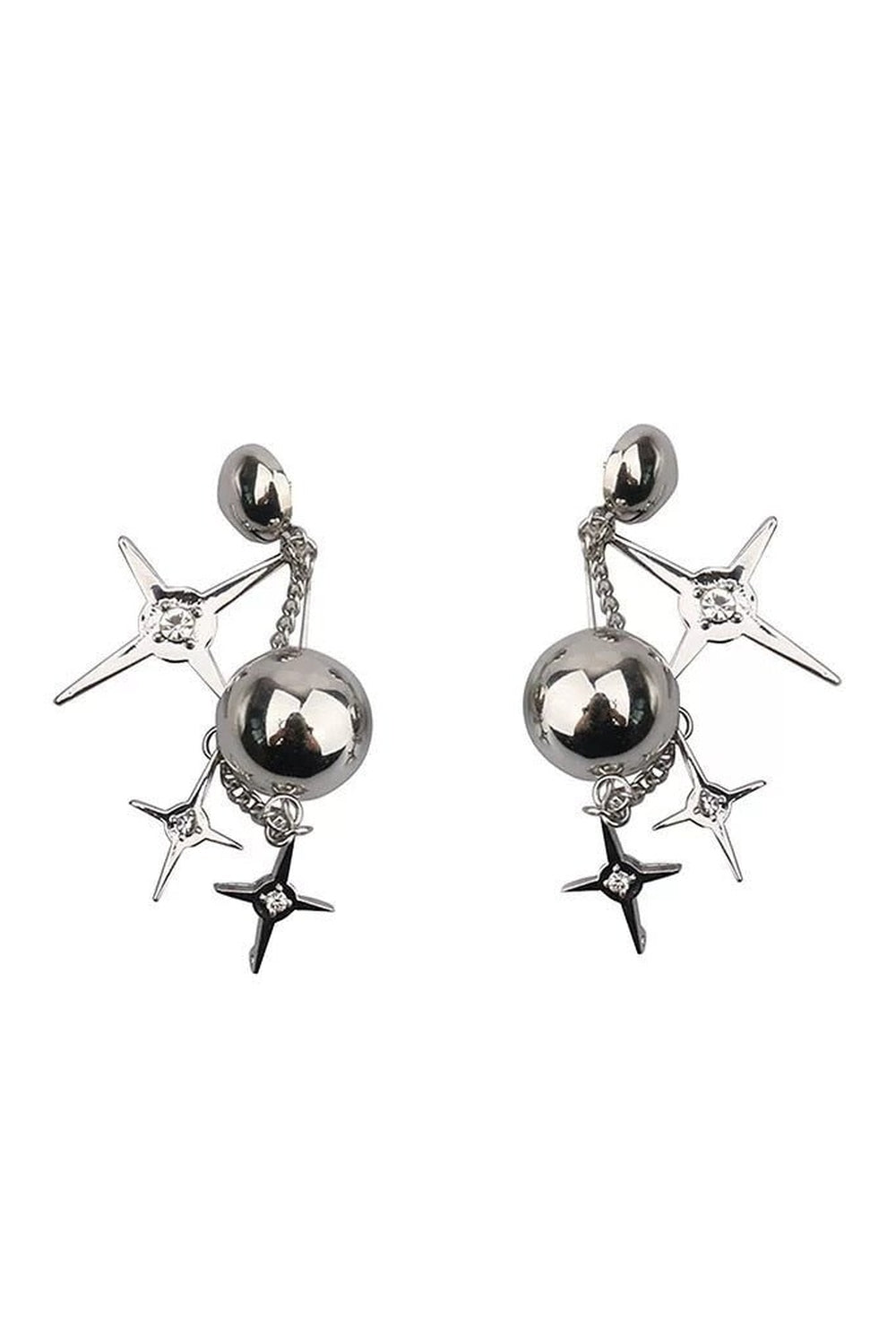 Y2k Punk Star Crystal Earrings
