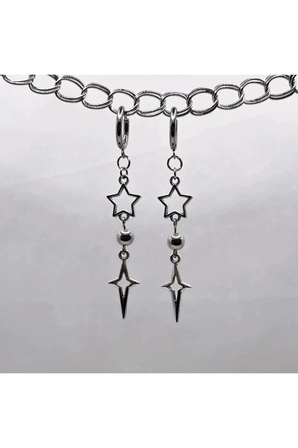 Y2k Punk Star Pendant Earhook Earrings