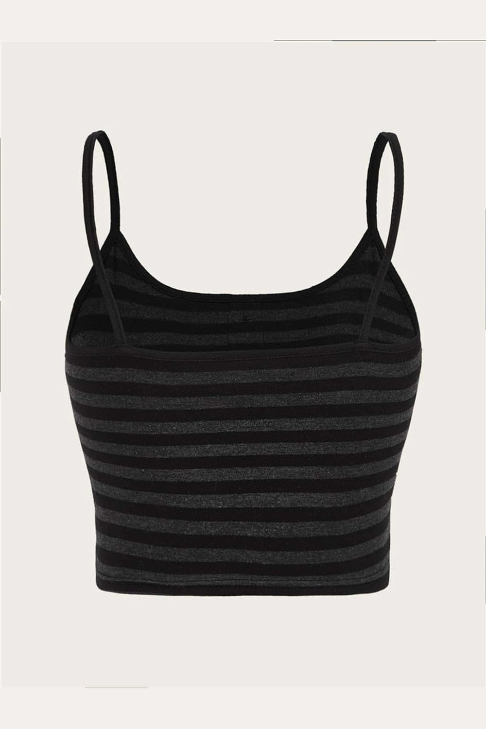 Y2k Punk Striped Button Cami Crop Top