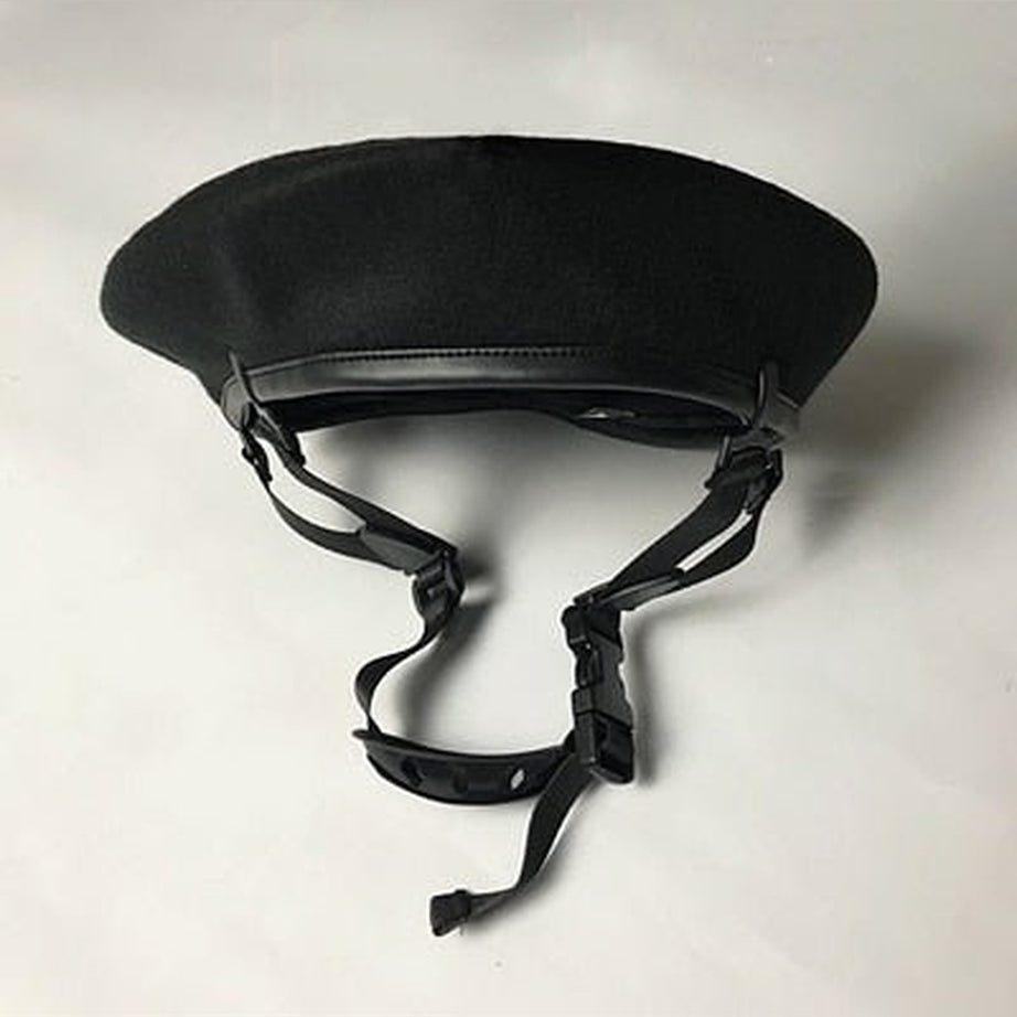 Y2k Punk Style Black Beret Adjustable Buckle