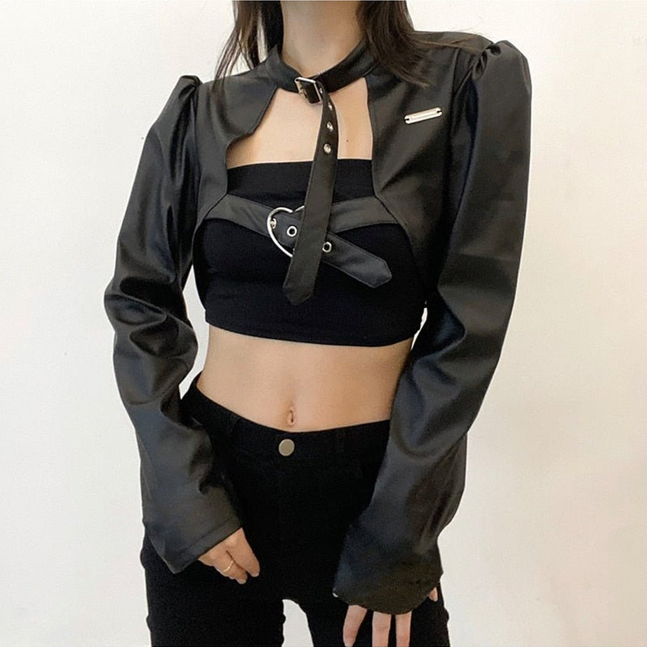 Y2k Punk Style Crop Jacket