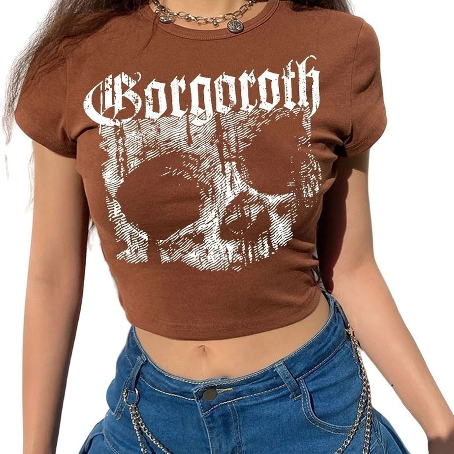 Y2k Punk Style Crop Top