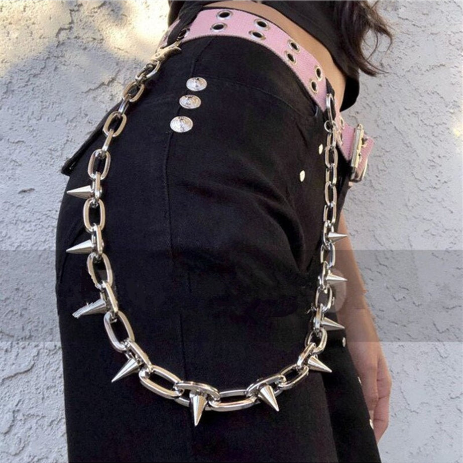 Y2k Punk Style Metal chain for pants