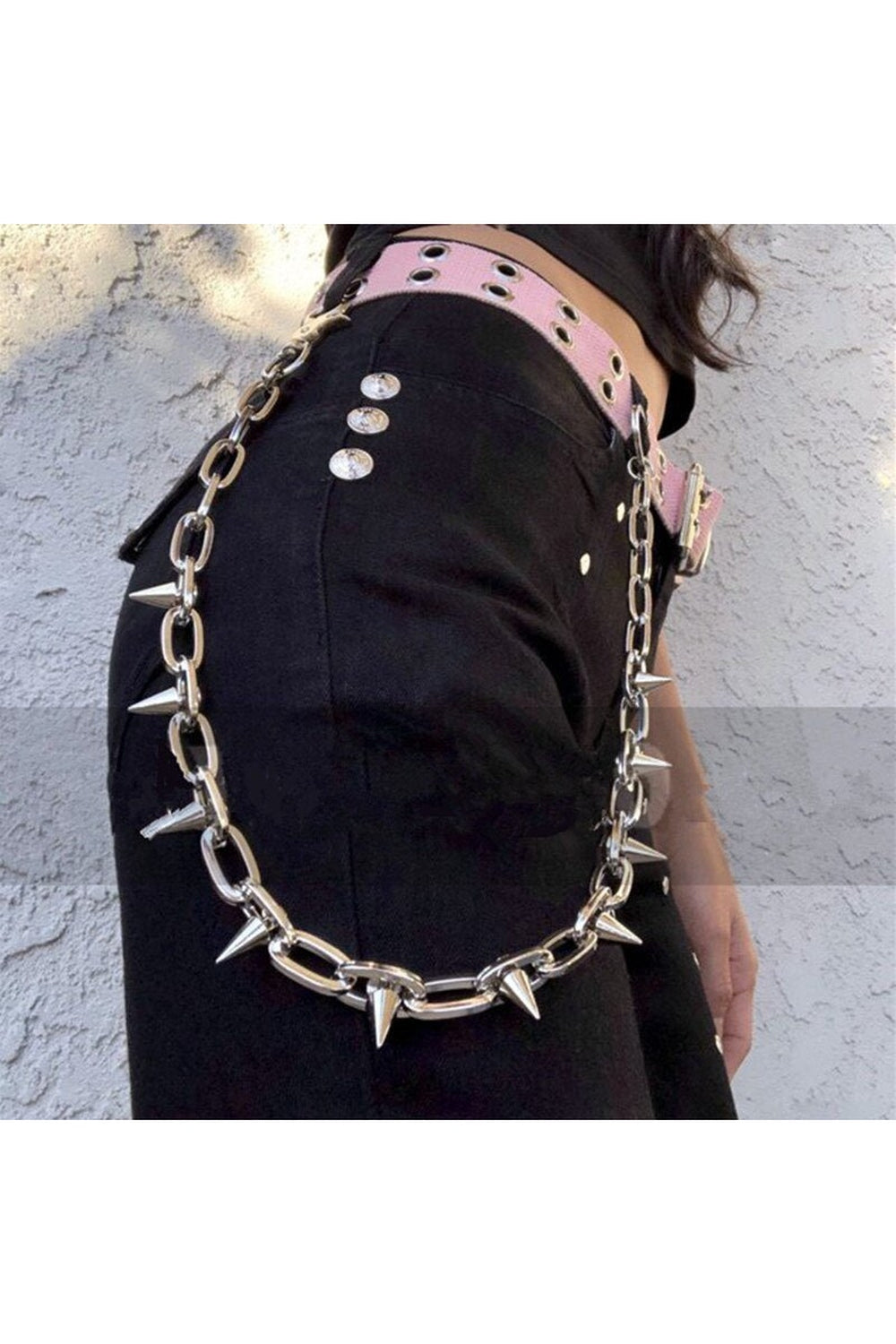 Y2k Punk Style Metal chain for pants